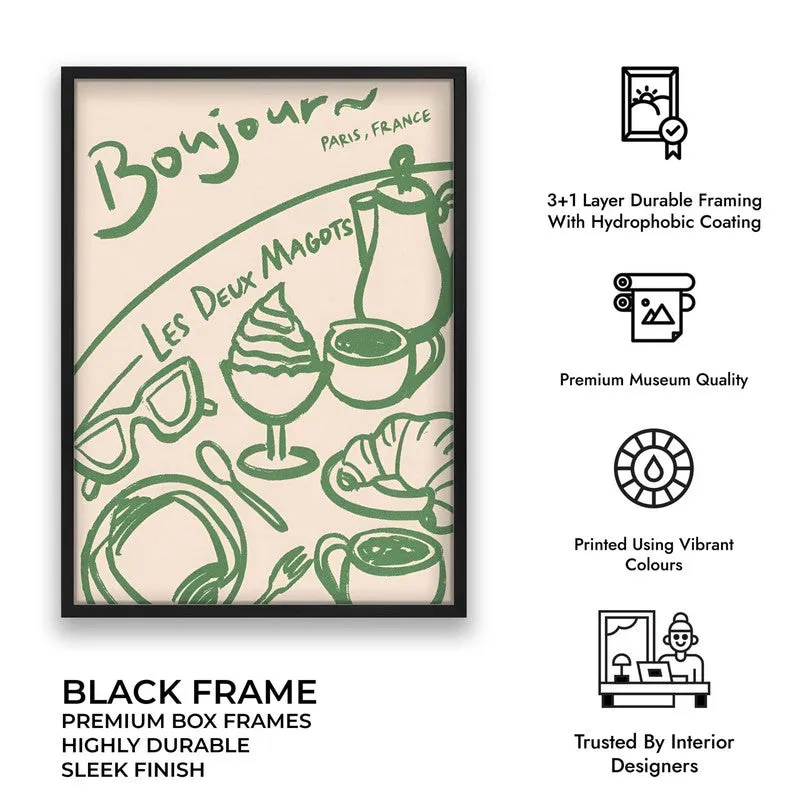 AbstraGreen Archival Canvas Wall Art - Black media 10