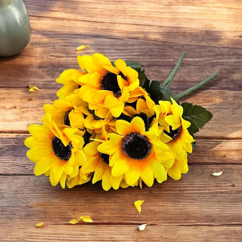 Faux Artificial Sunflower (Yellow) - Set Of Two media 7