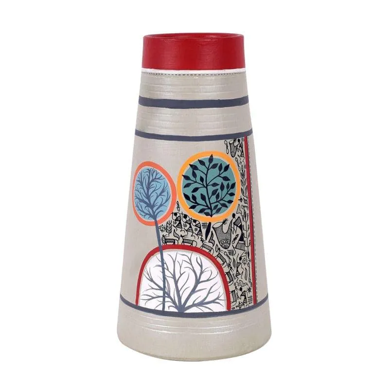 Gunjan Tribal Terracotta Vase media 3