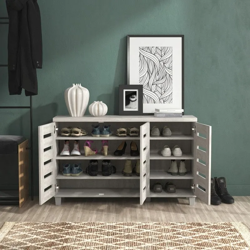 Smart Metal Shoe Rack - White media 3