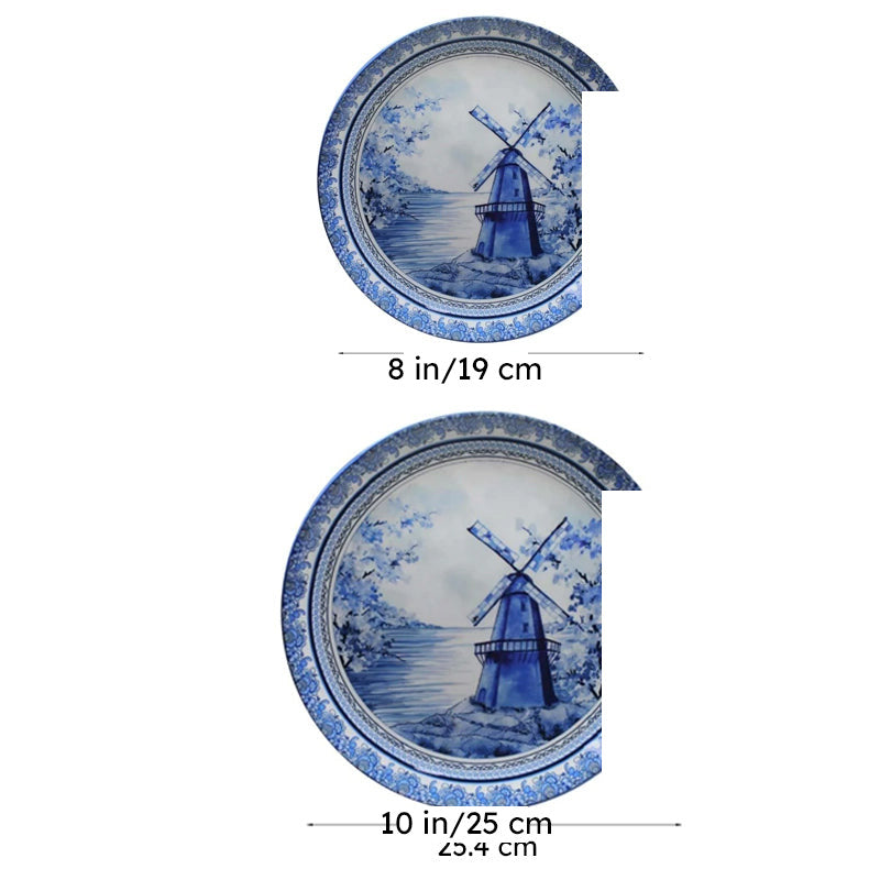 Delfware Dutch Blue Pottery Inspired Decorative Plate image 6