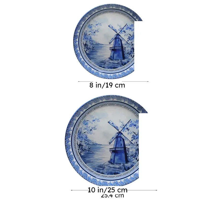 Delfware Dutch Blue Pottery Inspired Decorative Plate media 6