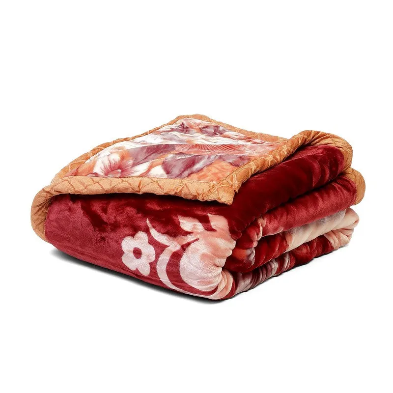 Monte Carlo Crimson Bloom Blanket - 800 GSM media 6