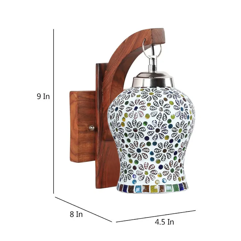 Omra Forma Mosaic Glass & Wooden Wall Lamp media 4