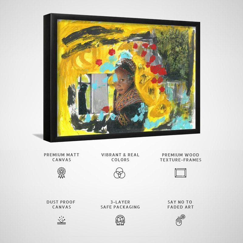 Paint My World Canvas Wall Painting - Black Frame media 5