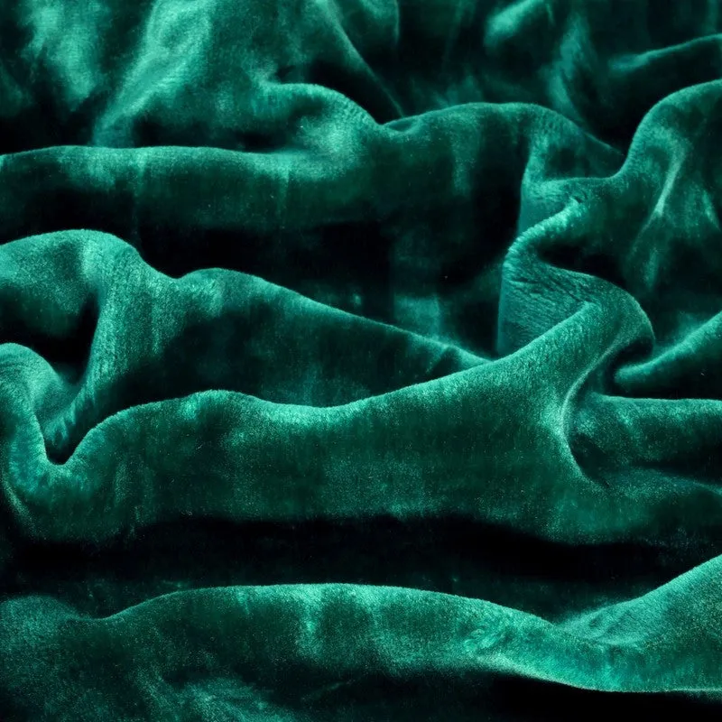 Sarva Polyester Solid Blanket - Green media 4