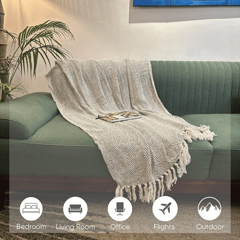 Moss Loom Cotton Throw media 3