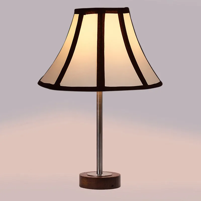 Stripra Rodin Wooden Table Lamp - White,Silver,Brown media 5
