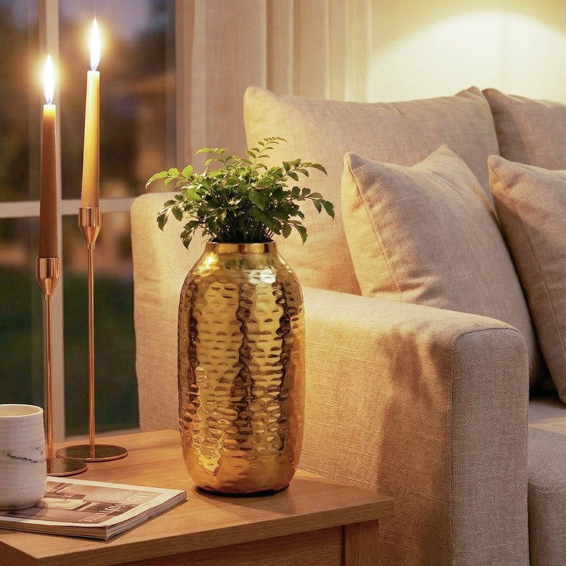 Biblio Bloom Metal Vase -Gold media 7