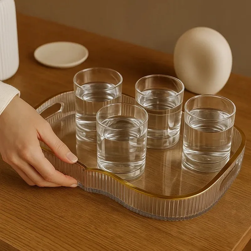 Crystal Clear Acrylic Curved-Edge Serving Tray media 3