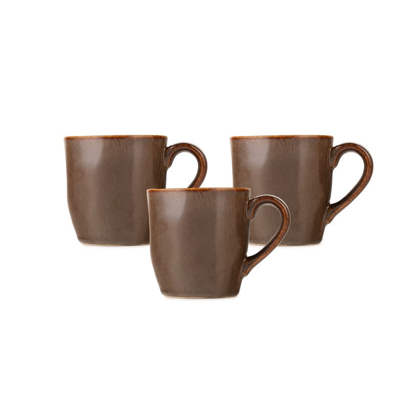 Elowen Porcelain Tea Cup (180 mL Each,Brown) - Set Of Six media 5
