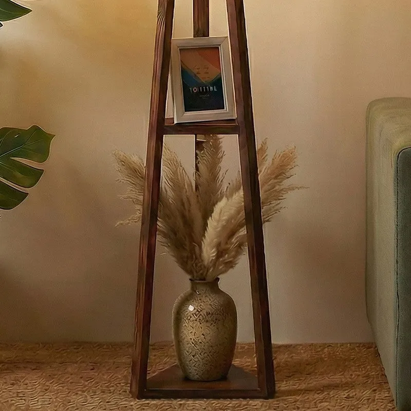 Kaisen Shelf Tripod Wooden Floor Lamp media 5