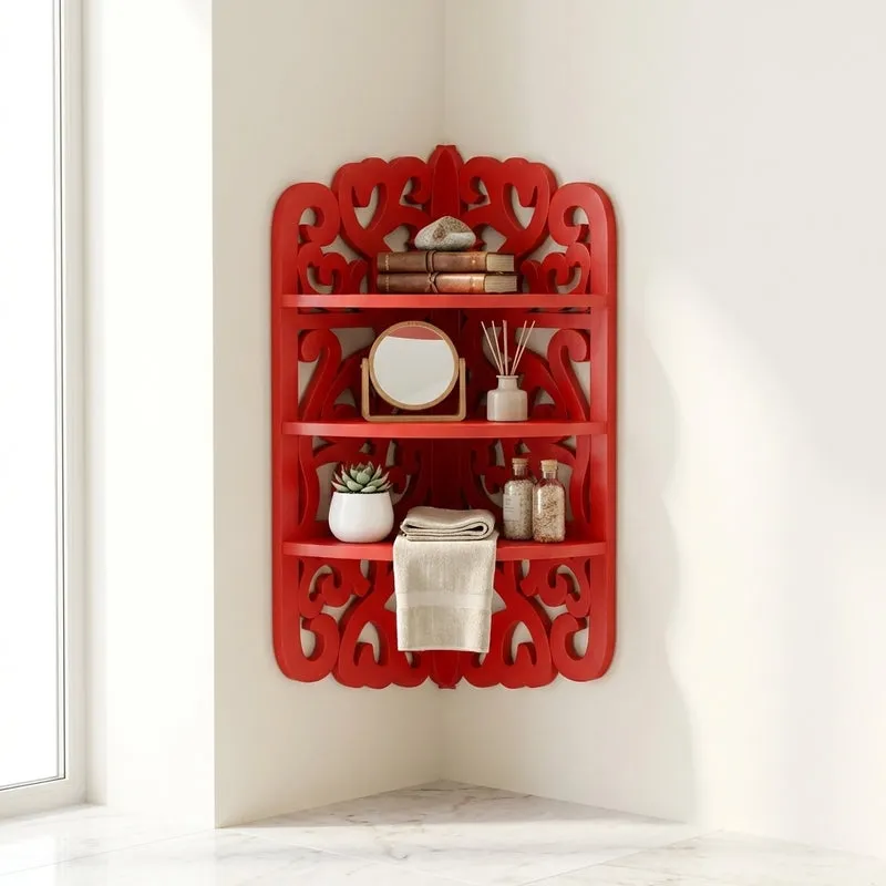 Alderidge Corner Floating Shelf - Red media 1