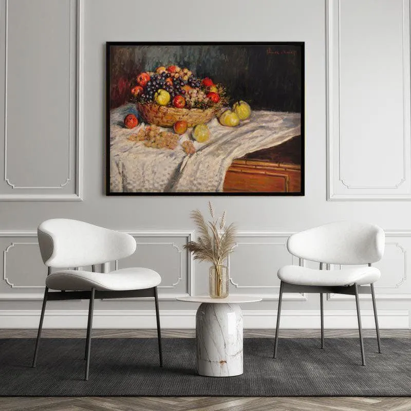 Apples And Grapes 1880 By Claude Monet - Black Frame media 5
