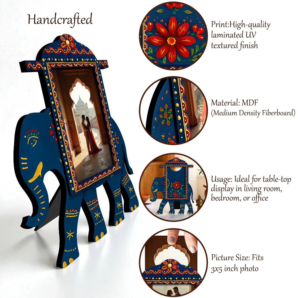 HeritageTrunk MDF Photo Frame - Blue media 5