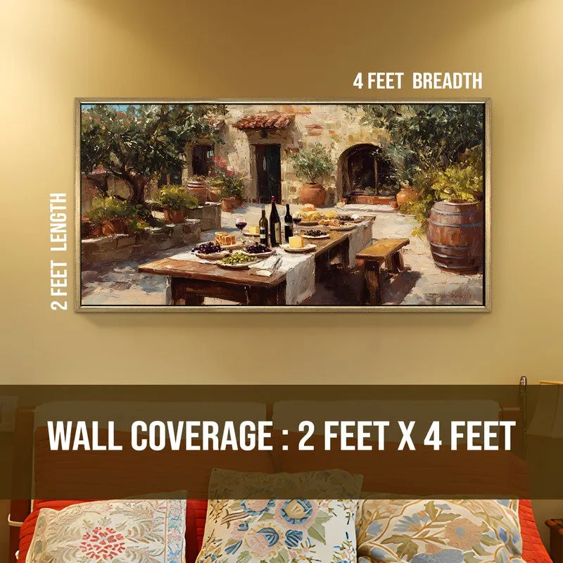 Convivio Canvas Wall Painting With Frame media 8