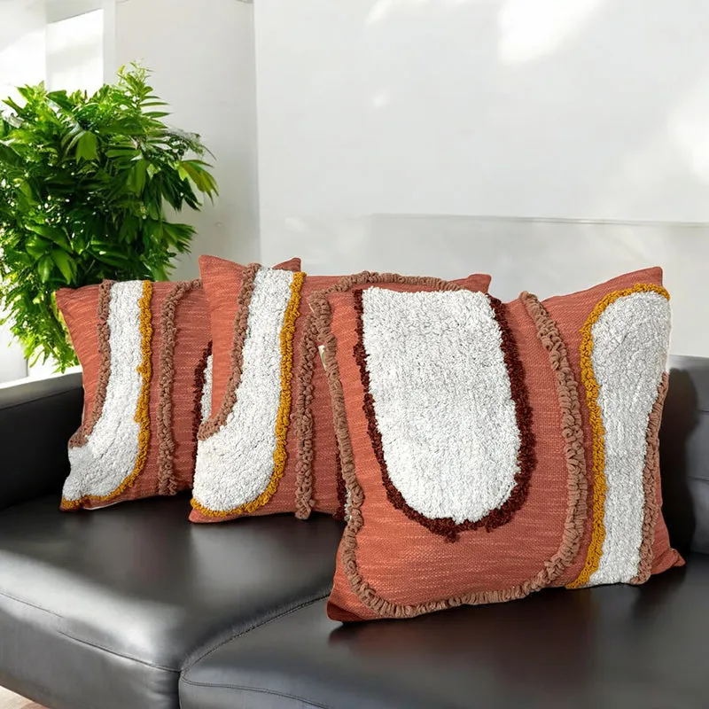Velv Nest Tufted Cushion Cover Set - Set Of Three media 1