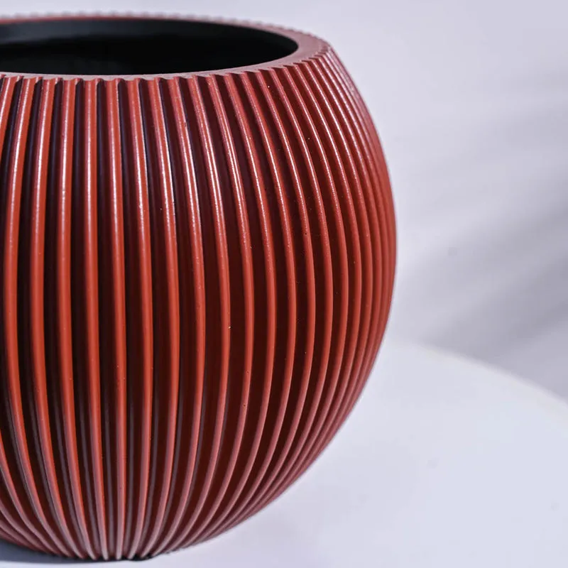 UGAOO Planter Vase Ball Groove - Merlot Red media 5