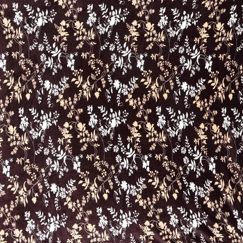 Floral Mirage Warm PolyCotton Bedsheet - 150 GSM media 5