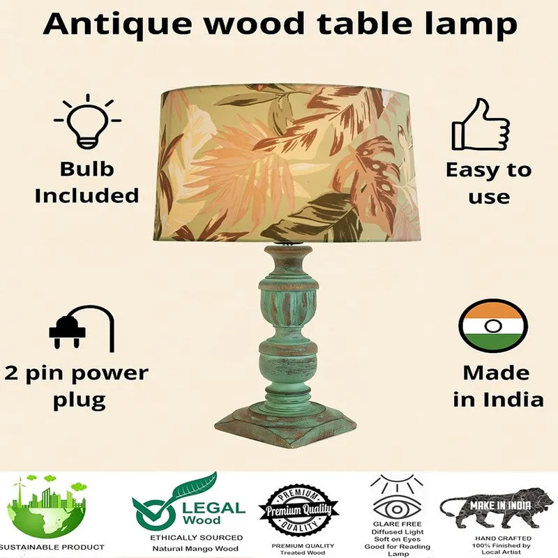 Tropical Glow Wooden Table Lamp media 4