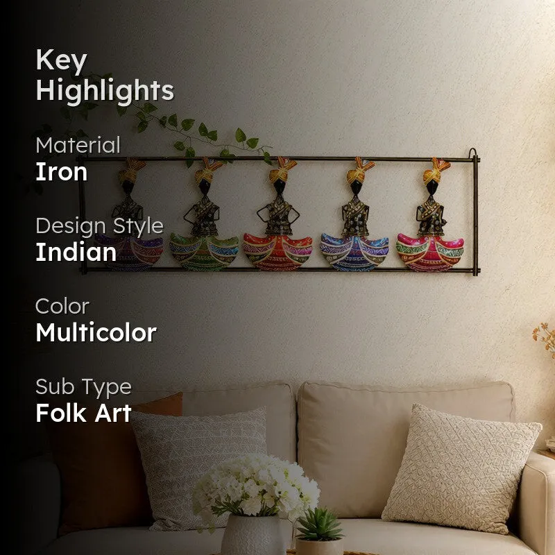 Rajasthani Musician Iron Wall Accents media 2