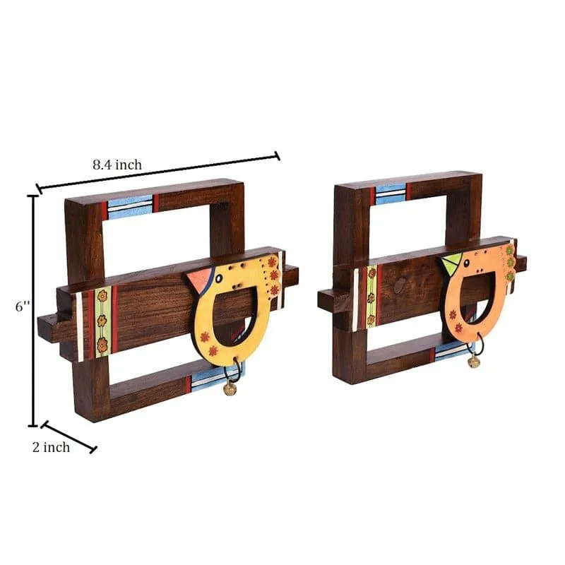 Chidiya Charm Wooden Wall Accent - Set Of Two media 7