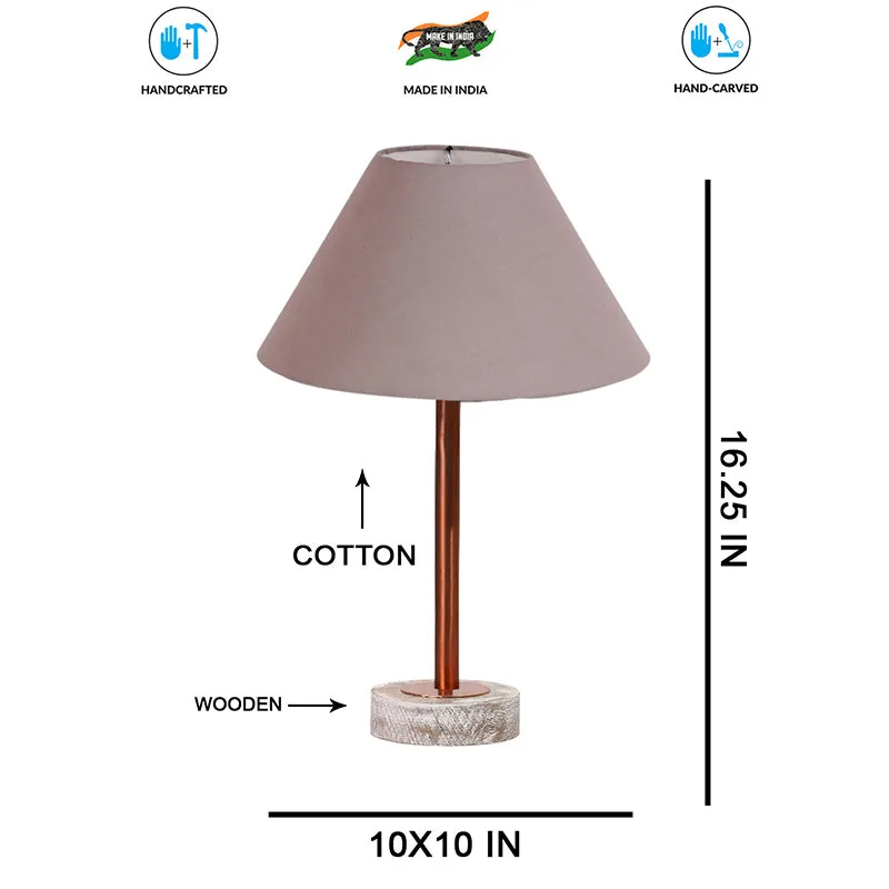 Cotin II Rodin Wooden Table Lamp - Grey,Copper,White media 7