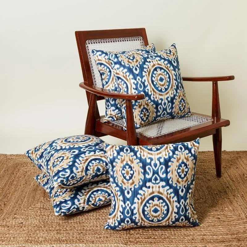 Mriksha Cushion Cover (Blue) - Set Of Five media 1