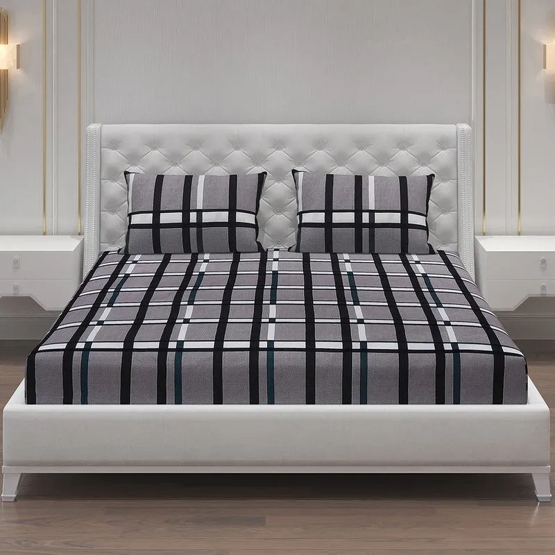 Monte Carlo Vintage Checks Bedsheet - 120 GSM media 3