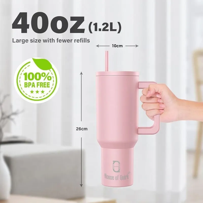 Hydra Boost Stainless Steel Tumbler (1200 ML) - Pink media 9