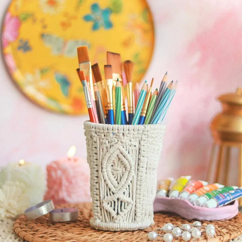 Ajra Boho Macrame Stationary Holder media 1