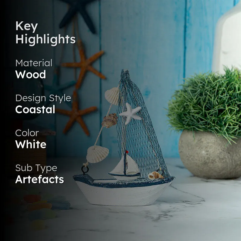 Mist Yacht Wood Showpiece media 2