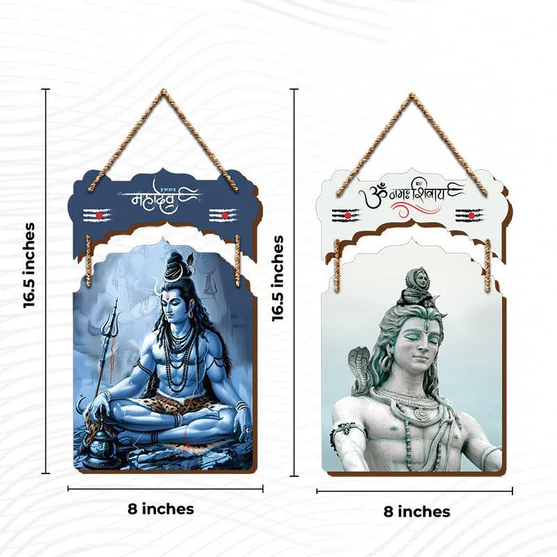 Shivoham Wood MDF Wall Hanging - Set Of Two media 6