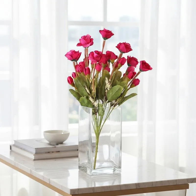 Mini Rose Artificial Flowers - Red media 1