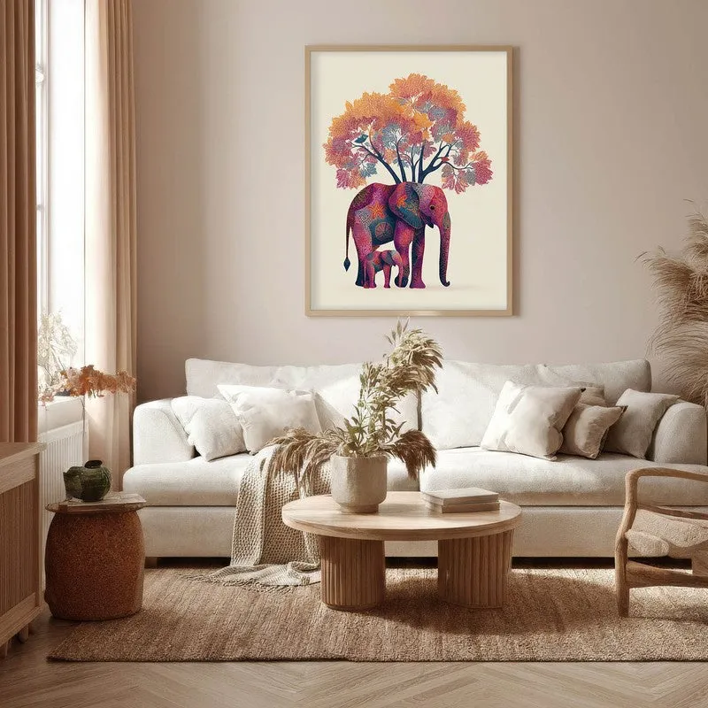 Gajra Canvas Wall Painting With Brown Frame media 8
