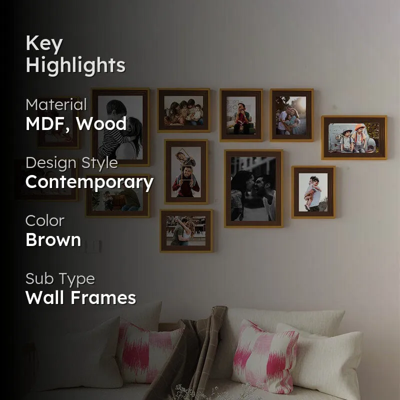 Eclectic Edge Wooden Wall Photo Frame - Set Of Twelve media 2