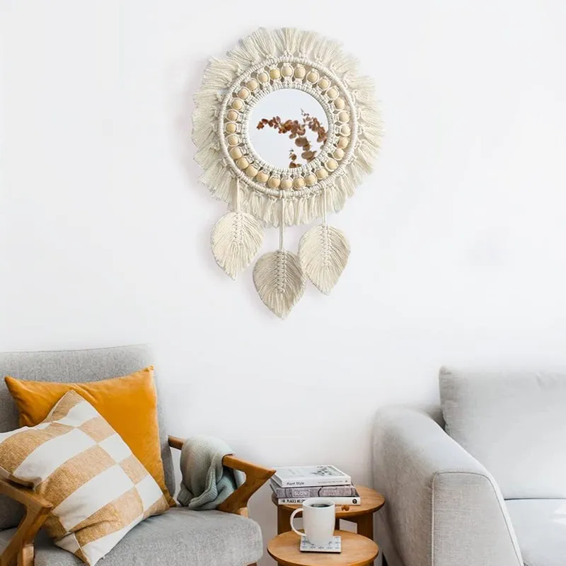 Frorieta Macrame Wall Mirror media 4