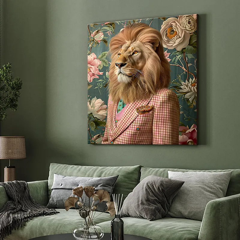 Lion Heart In Suit Wall Painting media 4