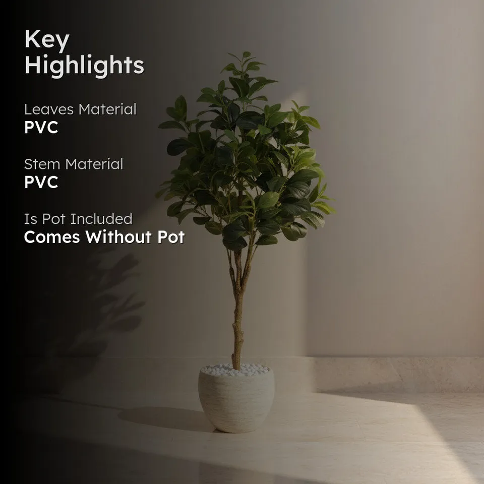 Peperomia Artificial Plant Without Pot - 3.9 Feet media 2