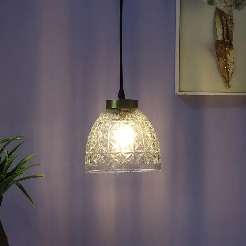 Crestelle Pendant Glass Ceiling Lamp media 4