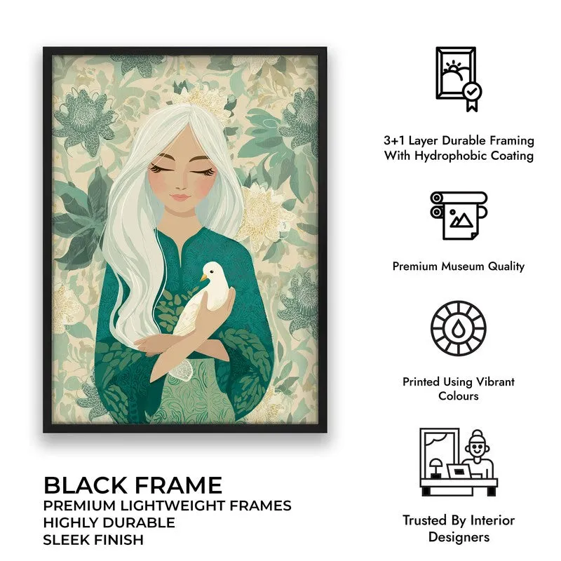Florwyn Canvas Wall Painting - Black Frame media 9