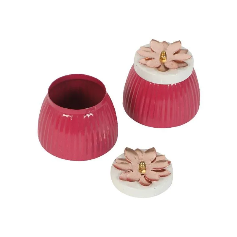 Hewei Flora Jar (Dark Pink) - Set Of Two media 4