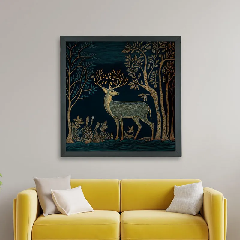 Stag Of Night Wall Art With Resin Frame media 5