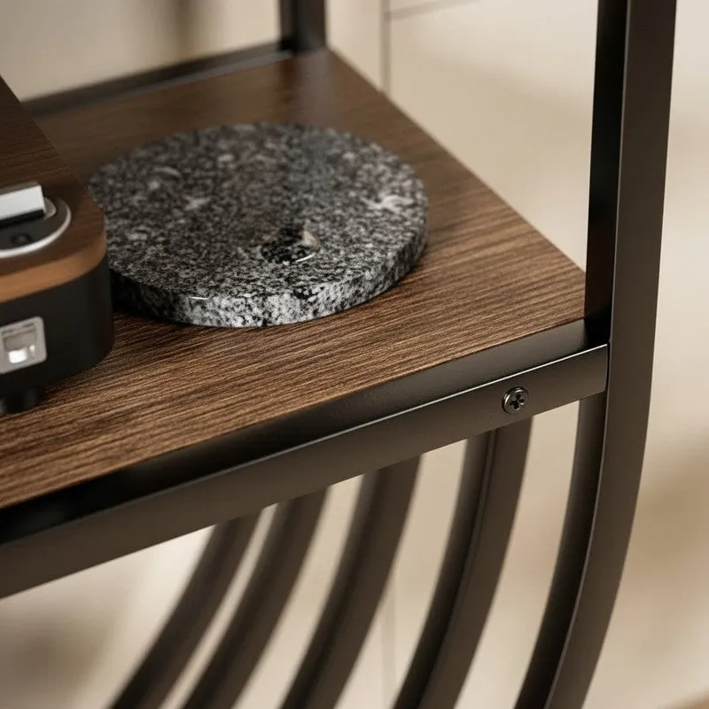 Unique Metal Console Table with Marble Top - Large media 3
