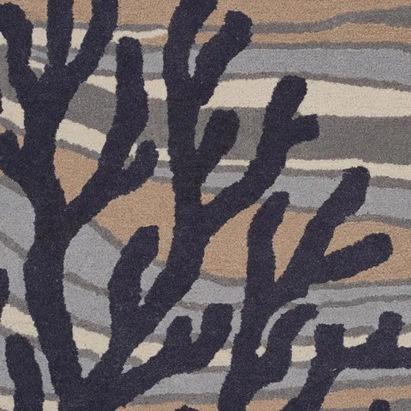 Coral Hand Tufted Dream Abstract Wool & Nylon Carpet - Blue media 4