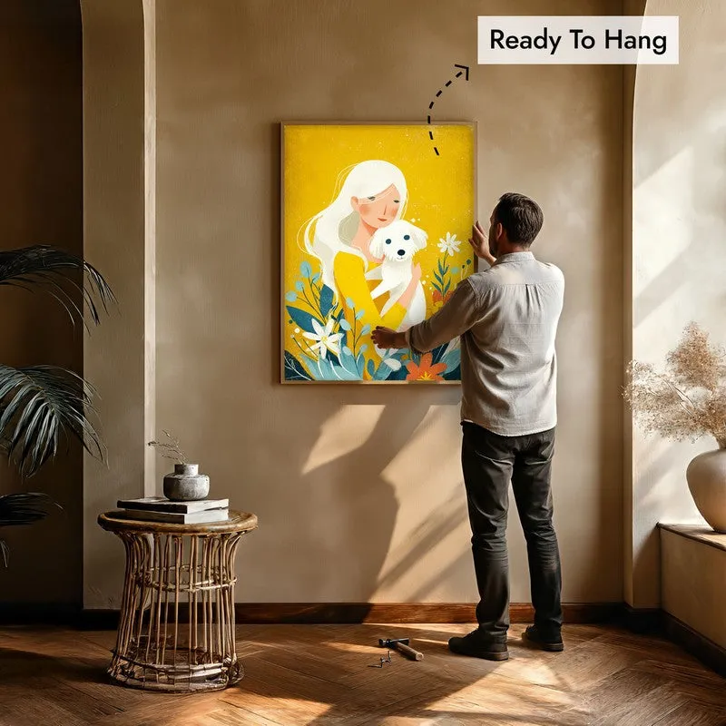 Suniva Canvas Wall Painting With Brown Frame media 8