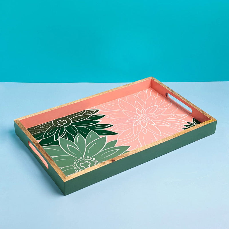 Garden Gossip Handpainted Wood Serving Tray media 5