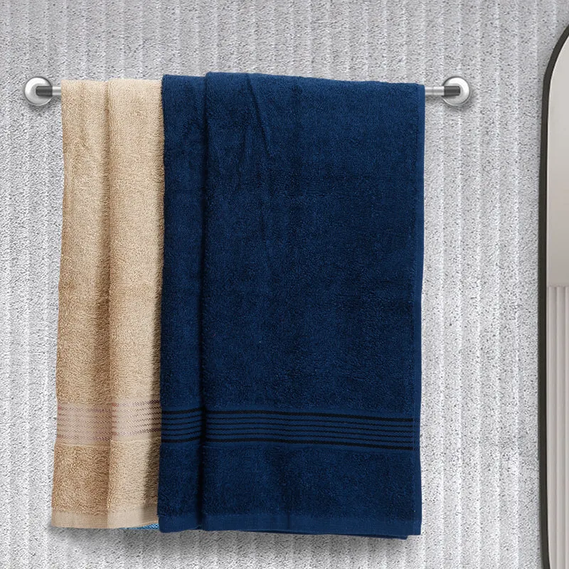 Eva Quick Dry Hand Towel (Taupe & Navy Blue) - Set Of Four media 1