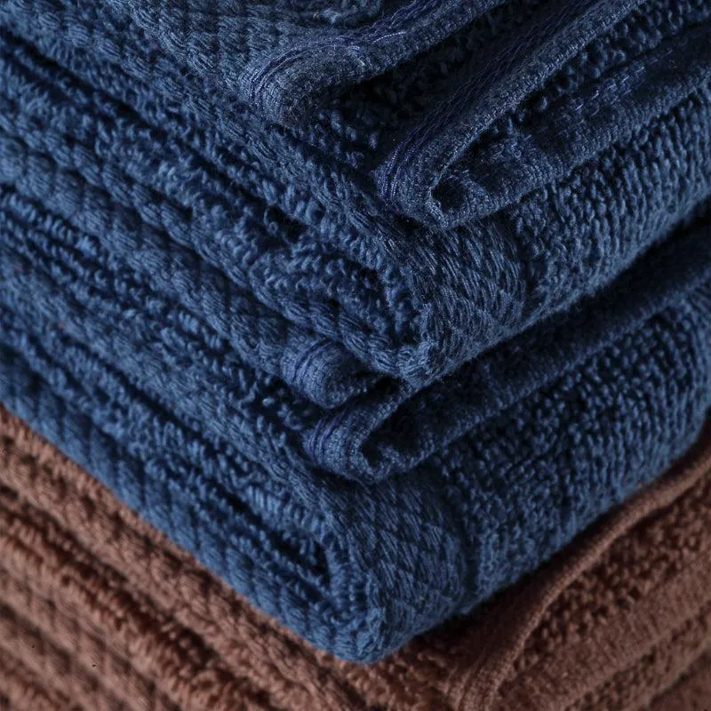 Miorah Hand Towel (Brown & Blue) - Set Of Four media 3