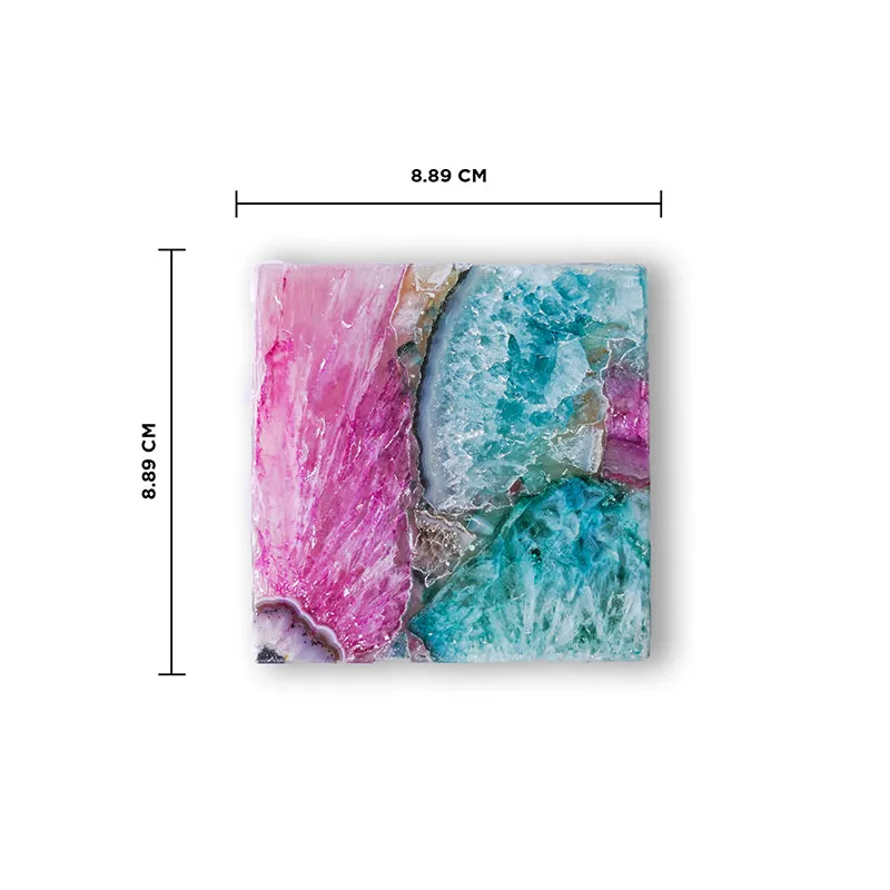 Crystal Agate Coaster (Muticolor) - Set Of Two media 4